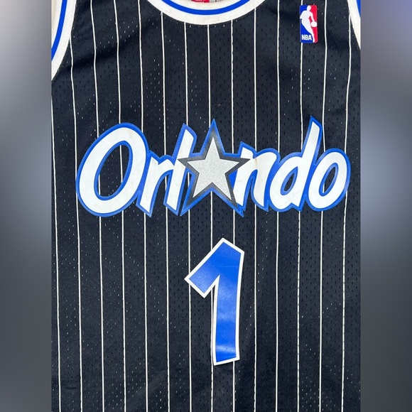 Mitchell & Ness Black and Blue Orlando Jersey - Picture 2 of 9